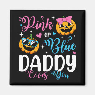 Íman Pai Rosa Ou Azul Te Ama Pumpkin Baby Square