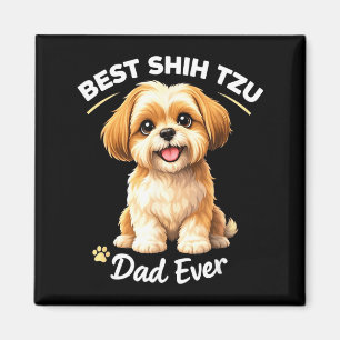 Íman Pai shih tzu sempre cachorro fofo orgulho de pai