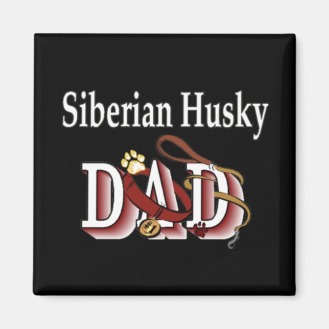 Íman pai siberian husky Magnet (Frente)