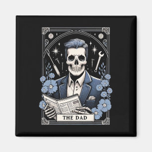 Íman Pai Tarot Card Skeleton Dia de os pais Skull Pai C