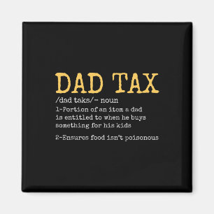 Íman Pai Tax Definition Men Funny Dia de os pais Retro