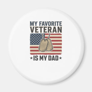 Íman Pai Veterano Favorito Design de Placas de Cachorro