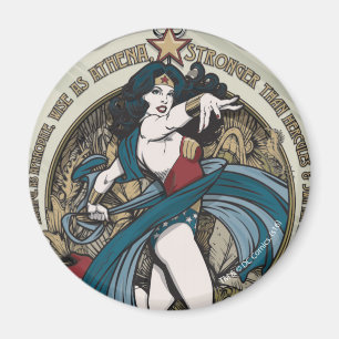 Íman Painel de Arte Nouveau para Mulher Maravilha