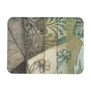 Íman Painel de Jardim com Folhas, Flores e Grama