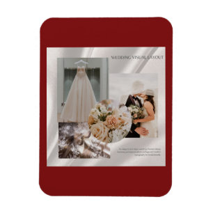 Íman Painel de Layout Visual de Convite de Casamento Mo