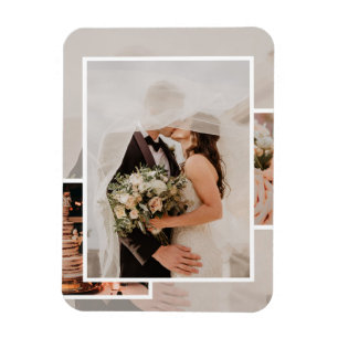 Íman Painel de Layout Visual de Convite de Casamento Mo