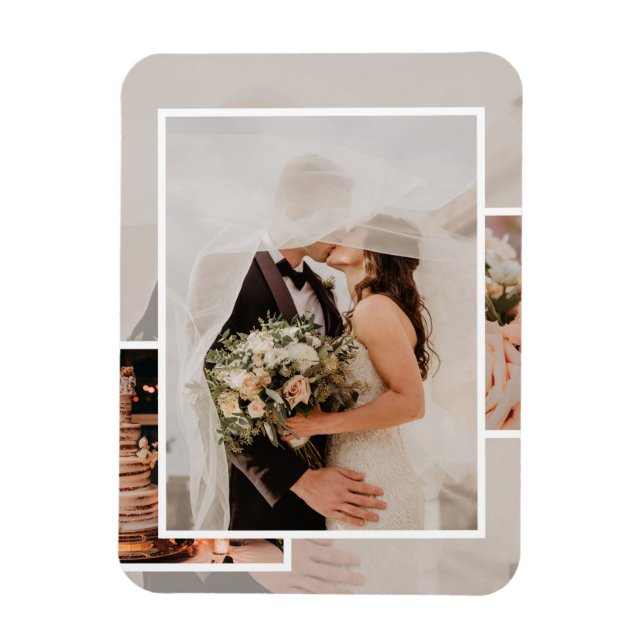 Íman Painel de Layout Visual de Convite de Casamento Mo (Vertical)