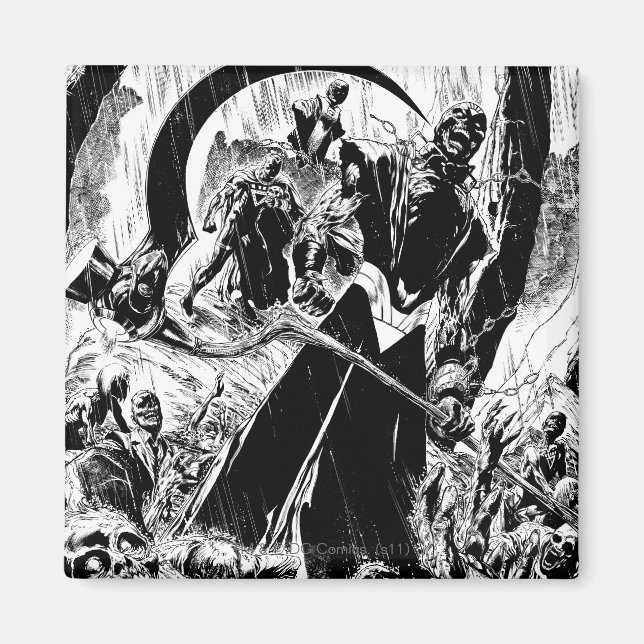 Íman Painel Lanterna Preta - Preto e Branco (Frente)