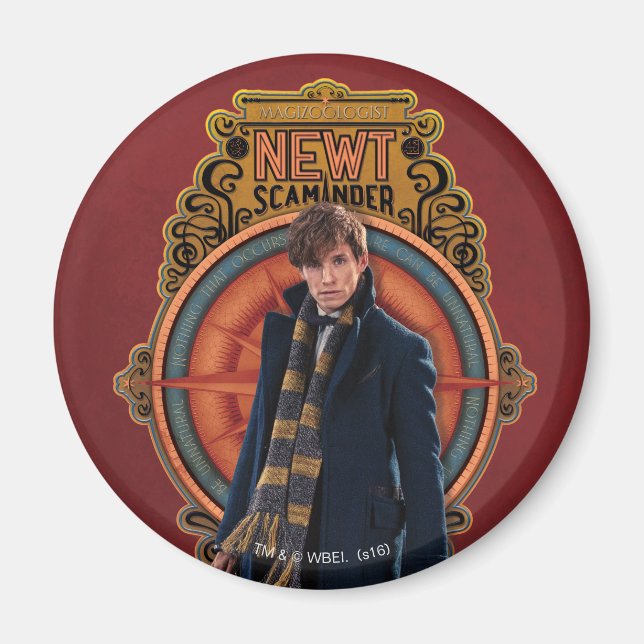 Íman Painel NEWT SCAMANDER™ Art Nouveau em pé (Frente)