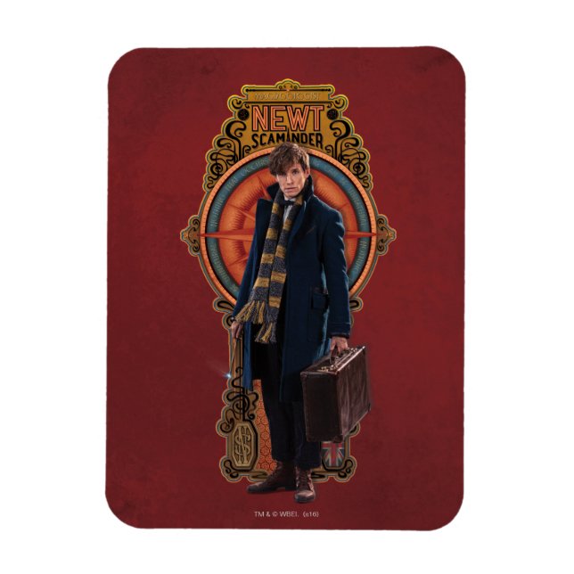Íman Painel NEWT SCAMANDER™ Art Nouveau em pé (Vertical)