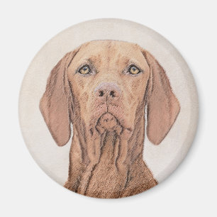 Íman Painting Vizsla - Arte de Cachorro Original