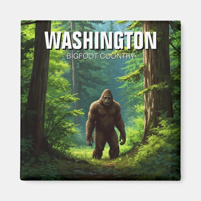 Íman País Bigfoot Washington (Frente)