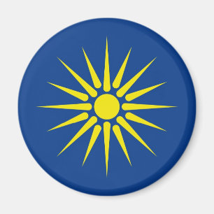 Íman país da piscina da bandeira da região de Macedó