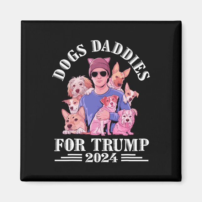 Íman Pais De Cães Para Trump 2024 (Frente)