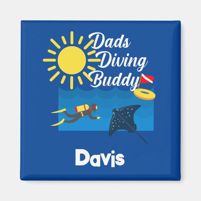 Íman Pais Divisindo Design Buddy - Magnet Quadrado (Frente)
