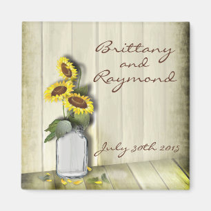 ÍMAN PAÍS RUSTICO MASON JAR COM FLORES