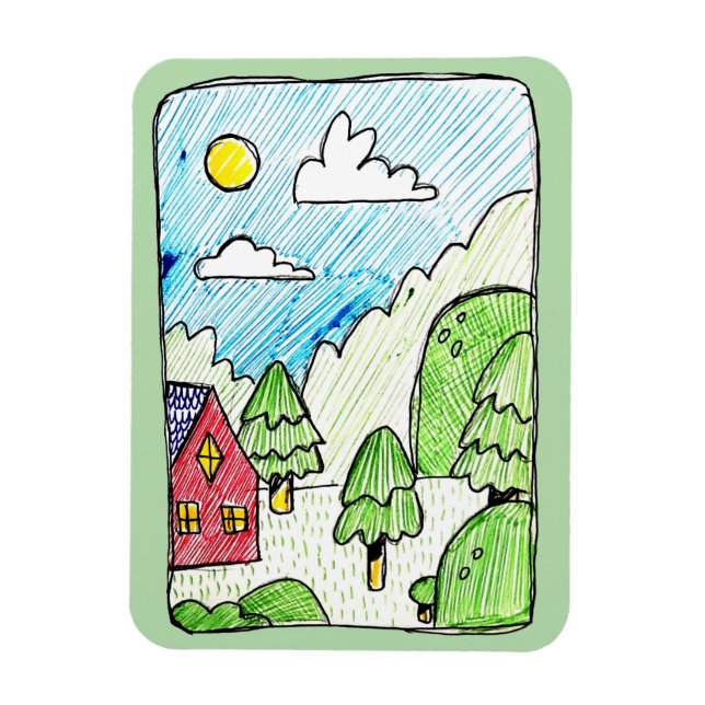 Íman Paisagem adorável (Vertical)