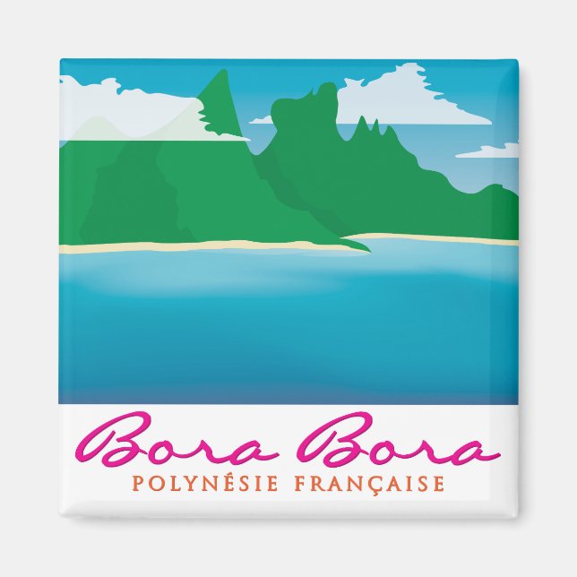 Íman Paisagem Bora Bora (Frente)