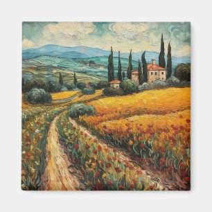 Íman Paisagem Campestre de Flores Silvestres da Toscana