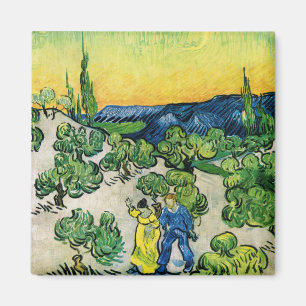 Íman Paisagem com Casal Andando por Vincent van Gogh