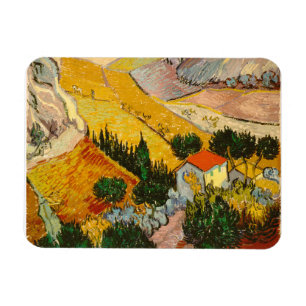 Íman Paisagem com House e Ploughma Vincent van Gogh