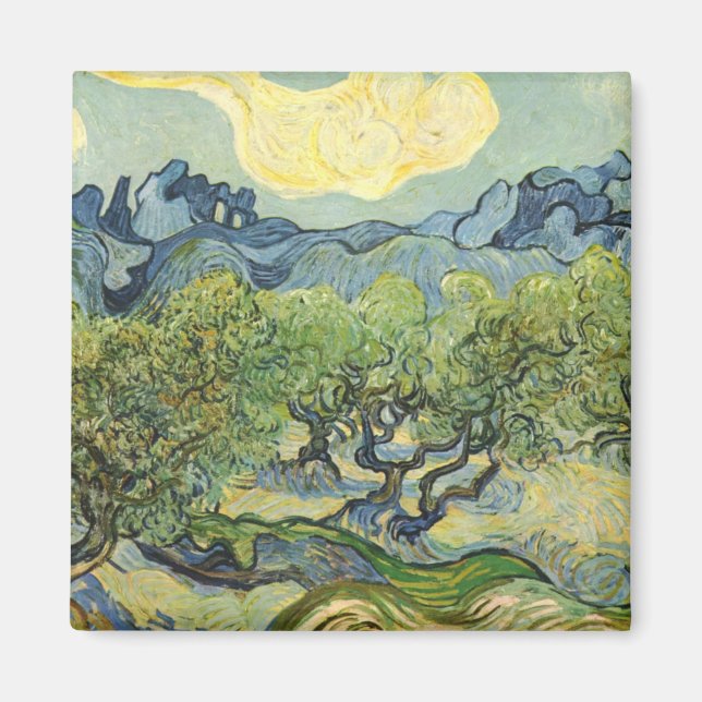Íman Paisagem com Olive Vincent Willem van Gogh (Frente)