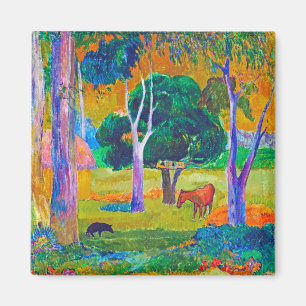 Íman Paisagem com Suíno e Cavalo, Gauguin