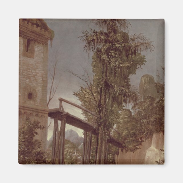 Íman Paisagem com uma ponte, c.1518-20 (Frente)