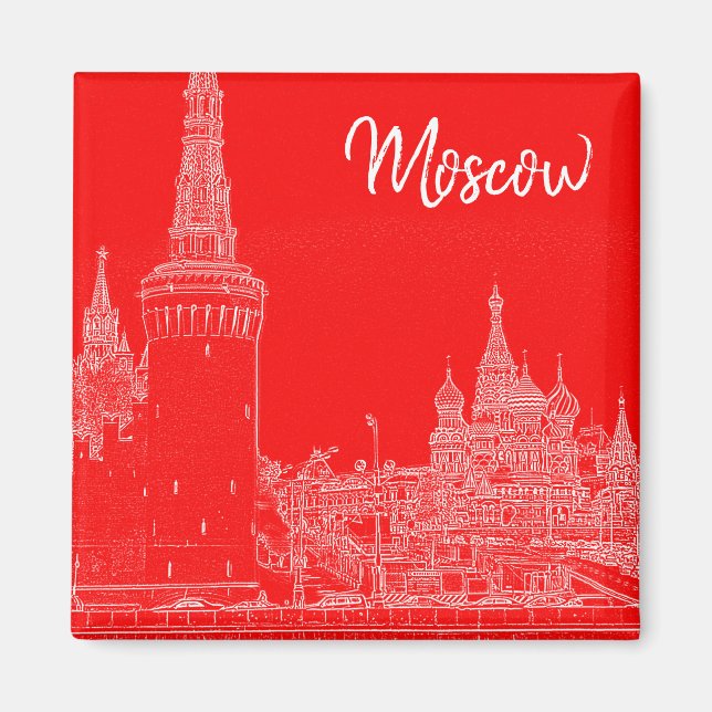 Íman Paisagem da Catedral de Moscou, Rua Basil (Frente)