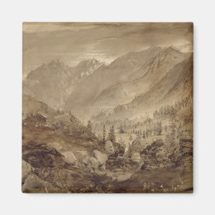 Íman Paisagem da montanha, Macugnaga, 1845 (caneta &