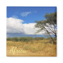 Paisagem da Savana Bush África Safari Ímã de Árvor