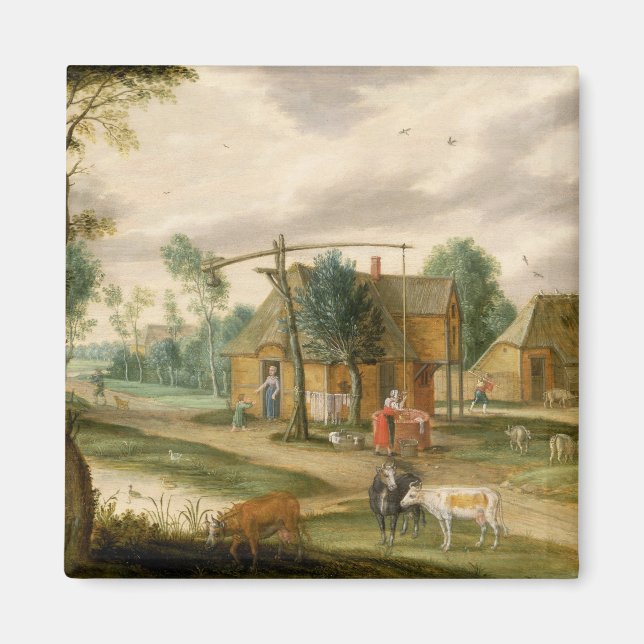 Íman Paisagem de aldeia (Frente)