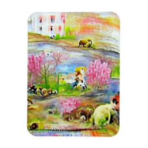 Íman Paisagem de Aquarela
