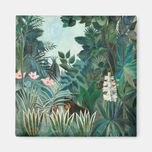Íman Paisagem de Henri Rousseau com Ga Botânica Macaco