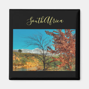 Íman Paisagem de Inverno Outono da África do Sul Ímã de