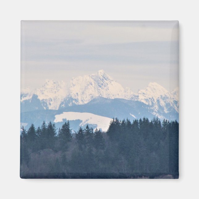 Íman Paisagem de Montanha Grande Magneta (Frente)