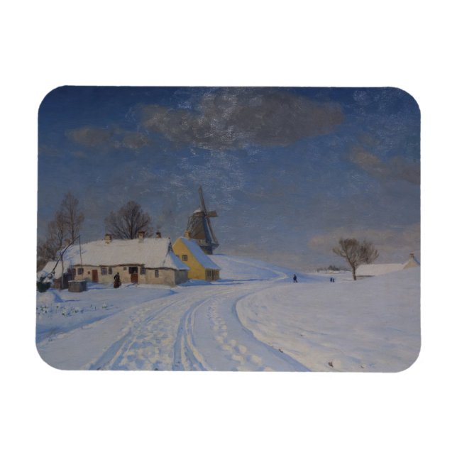 Íman Paisagem de neve no inverno (Horizontal)