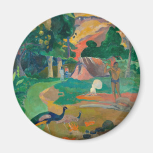 Íman Paisagem de Paul Gauguin Matamoe com Peacocks