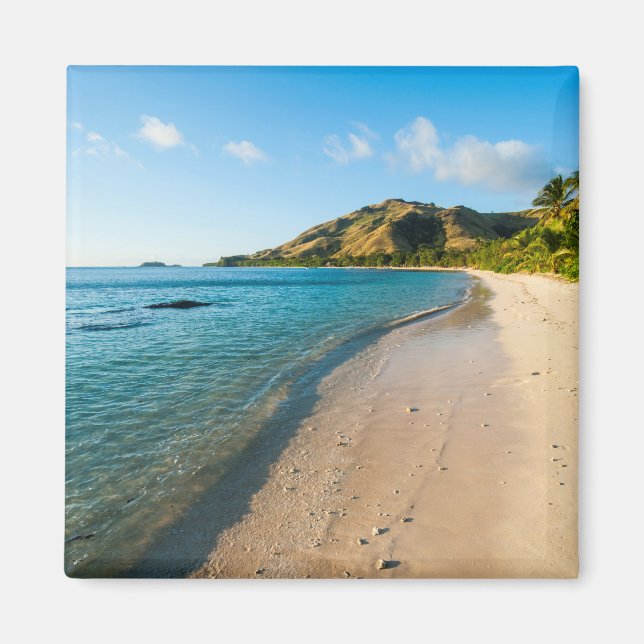 Íman Paisagem de Praia Tropical, Fiji (Frente)