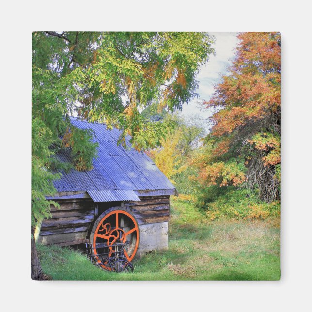 Íman Paisagem de Shed Rustic (Frente)