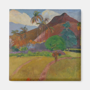 Íman Paisagem de Tahitian, 1891 (óleo em canvas)