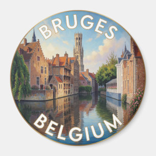 Íman Paisagem do Canal Medieval de Bruges, Bélgica