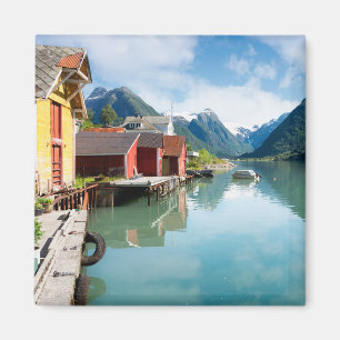 Íman Paisagem do fiorde de Fjaerlandsfjord em Noruega