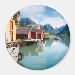 Íman Paisagem do fiorde de Fjaerlandsfjord em Noruega