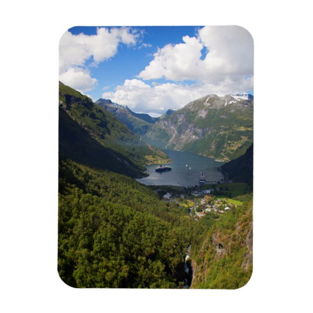 Íman Paisagem do fiorde de Geiranger, Noruega (Vertical)