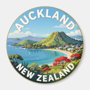 Íman Paisagem do Golfo de Hauraki em Auckland, Nova Zel