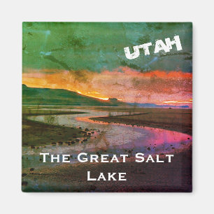 Íman Paisagem do norte do Great Salt Lake, Utá
