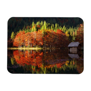 Íman Paisagem do outono em um lago