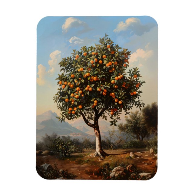 Íman Paisagem Flexível da Paisagem da Árvore Laranja Vi (Vertical)