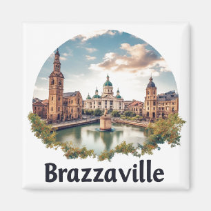 Íman Paisagem histórica da cidade de Brazzaville com a